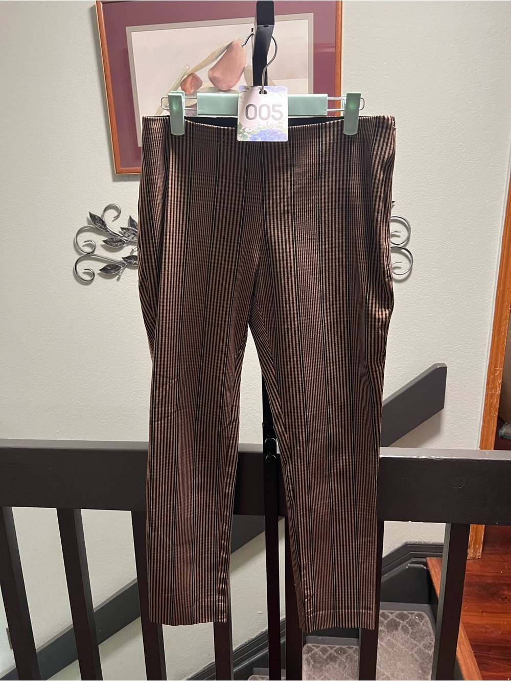 a new day Brown Pinstriped Capris